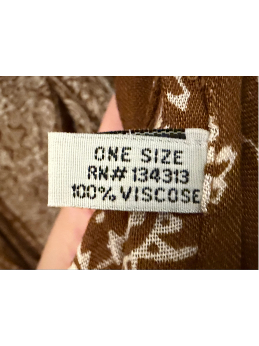 Women's Paisley Perfection Free Flow Kimono One Size Brown White Boho - Picture 6 of 6